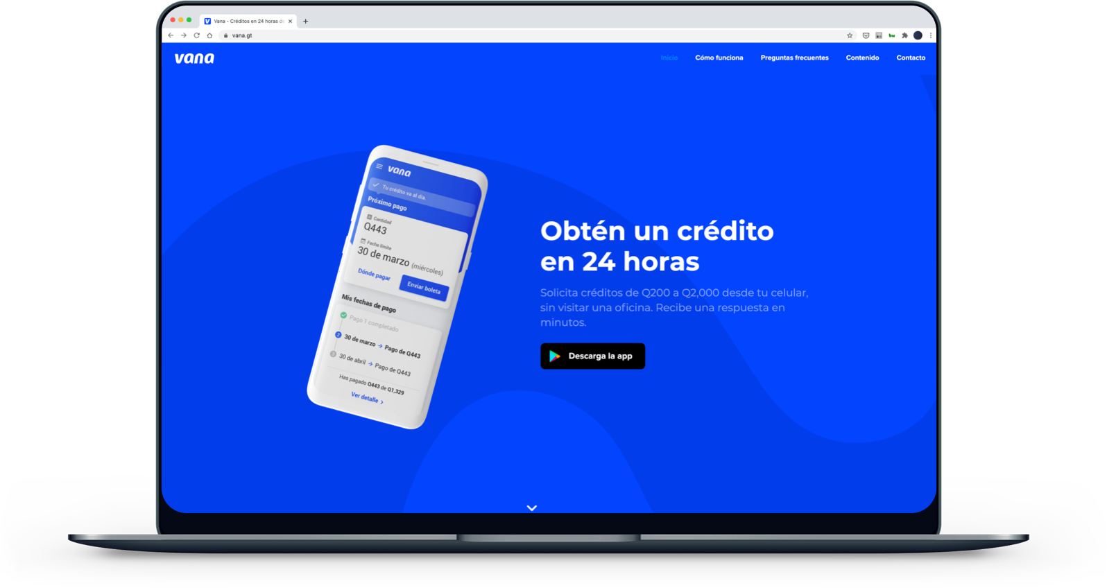 Sitio web para Vana